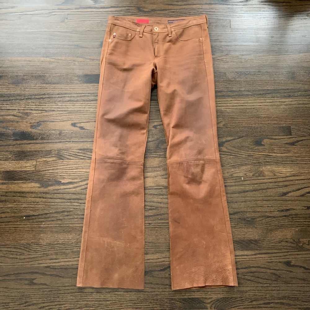 Brown leather pants AG size 29